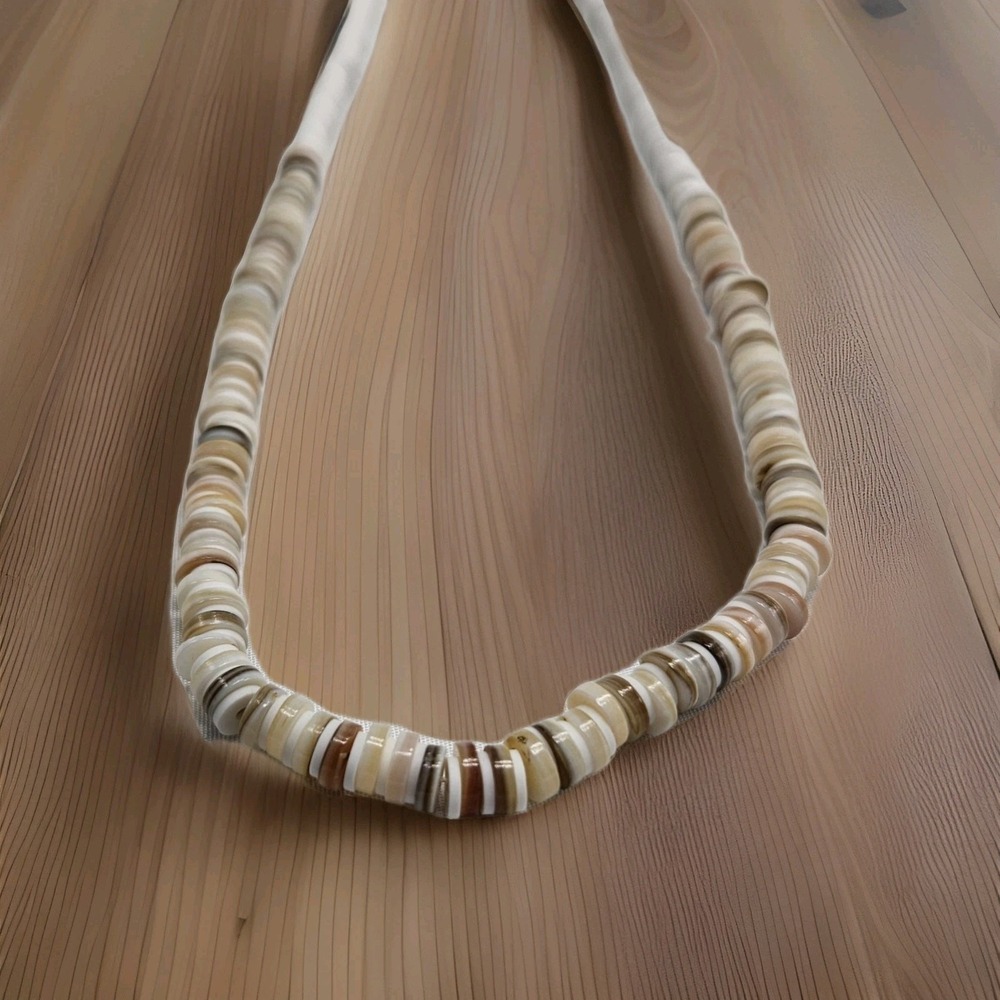 90's Y2K Puka Shell‎ Long Land's End Necklace